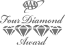 The image shows a logo with the text "Four Diamond Award" and four diamond icons below it.