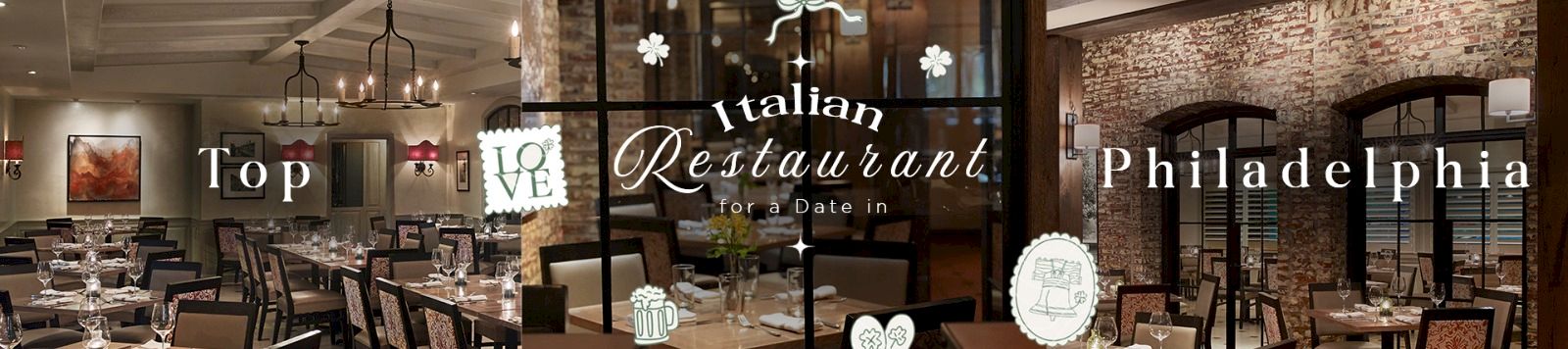 An elegant Italian restaurant interior with neatly set tables, brick walls, and warm pendant lighting.